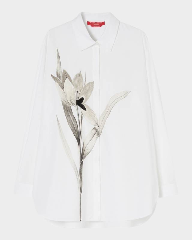 Plus Size Tartufo Embroidered Poplin Shirt